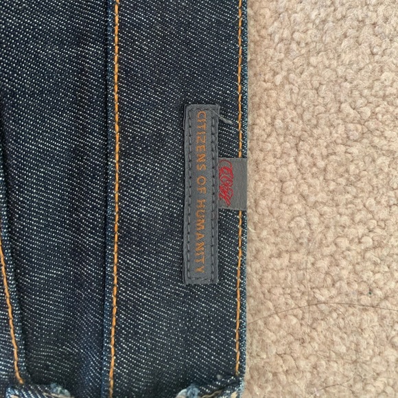 Citizens of Humanity Blue Mid Rise Straight Jeans - Picture 3 of 4